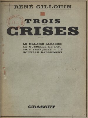 cover image of Trois crises